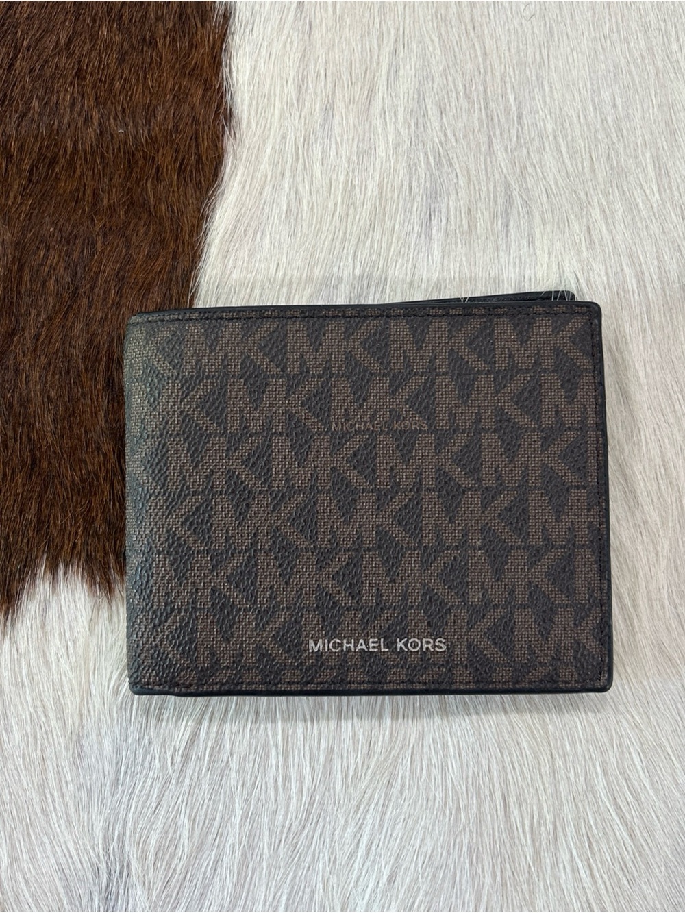 Michael Kors Cooper Bifold Wallet Monogram Jet Set Mens Brown